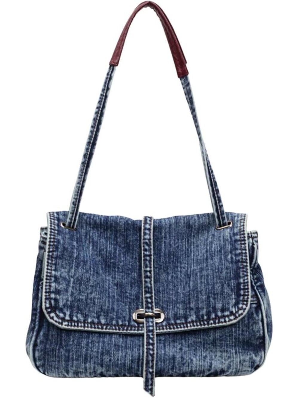 Denim Tote Bag Casual Retro Aesthetic 2026 Crossbody Jean Purses Handbag Shoulde
